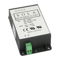 SOLAHD SCP DIN POWER SUPPLY, 30W, 5/12V OUTPUT, 85-264V IN,SWITCHING, LOW PROFILE(SCP 30D512-DN)